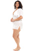 V-NECK SHORT SLEEVE TUNIC - GOFRET - PLUS SIZE